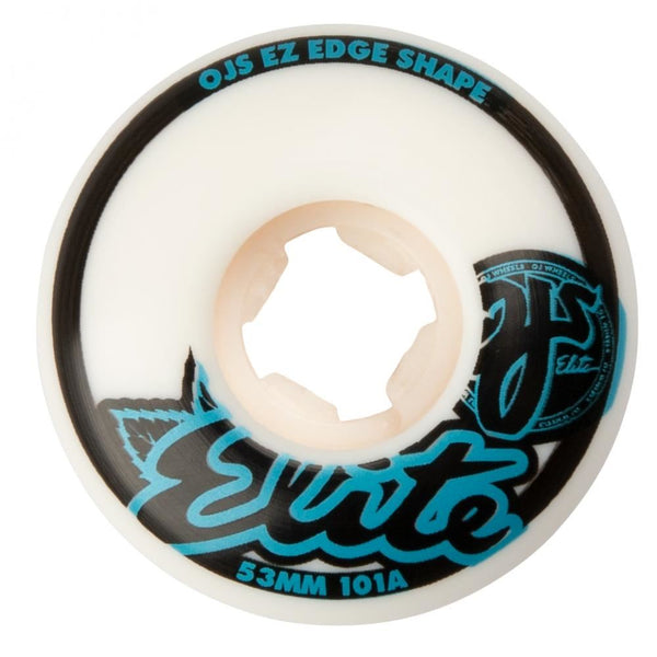 OJ Elite Skateboard Wheels Elite EZ Edge 101a - White - Skatewarehouse.co.uk