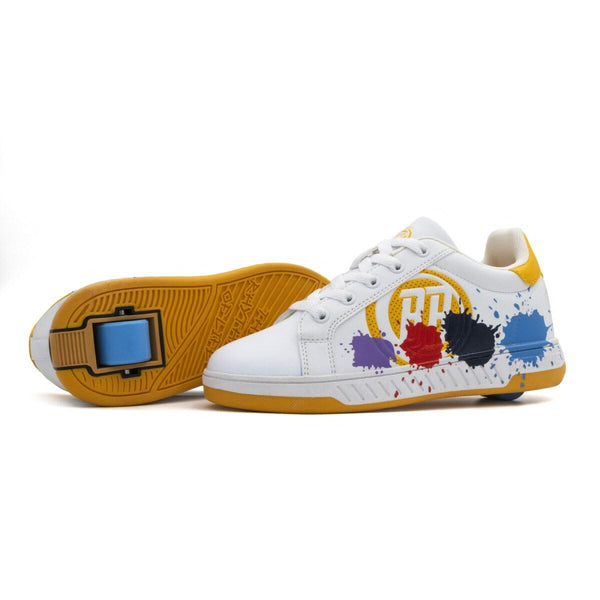 Breezy Rollers Splash - White / Yellow - Skatewarehouse.co.uk