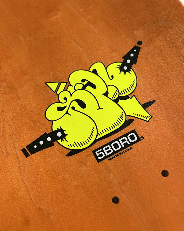 5Boro x SPONE Bubble Orange/ Yellow x Skateboard Deck - 5.0