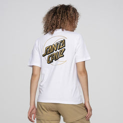 Santa Cruz Womens T-Shirt Holo Moon Dot T-Shirt - White - Skatewarehouse.co.uk
