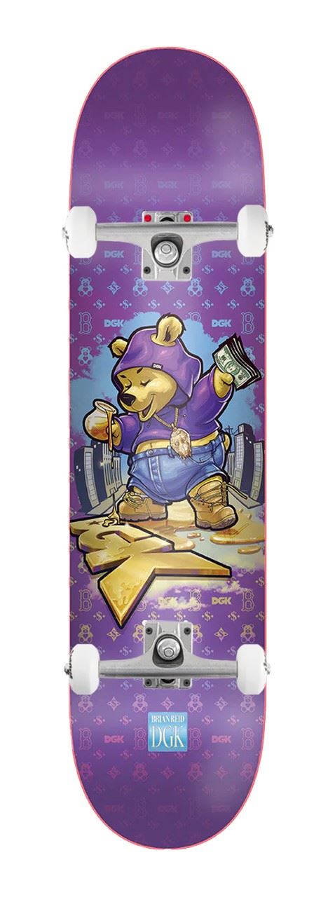DGK Brian Reid 'Goldie' Purple x Venom Custom Complete Skateboard - 8.375