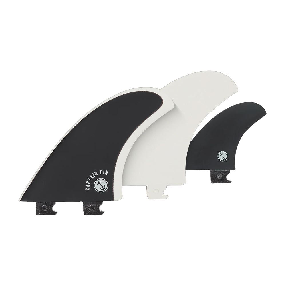 Captain Fin Co - CF Twin + Trailer - Medium - Black (Snap-In / FCS II) - M