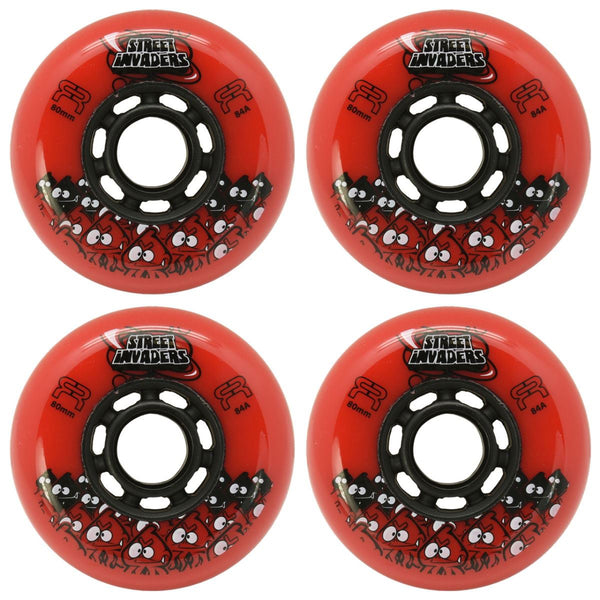 FR Street INVADER II Wheels - Red - 80mm (Set of 4)