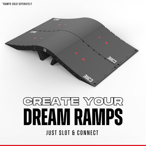 CORE Skate Ramp - Mini Wave Ramp Set (2 Kickers & Bridge) - Skatewarehouse.co.uk
