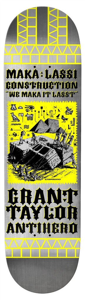Anti Hero Grant Makalassi Construction Re-Color - DBX (Silver) Skateboard Deck - 8.5"