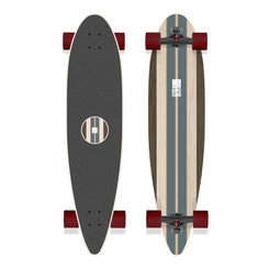 Stripe 39"x9" Pintail Long Island Longboard Complete