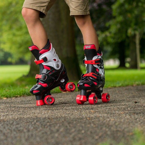 Osprey Adj Quad Skate - Skull - 1-4 (33-37)