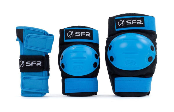 SFR Essententials Youth Ramp Triple Pad Set - Blue - Skatewarehouse.co.uk