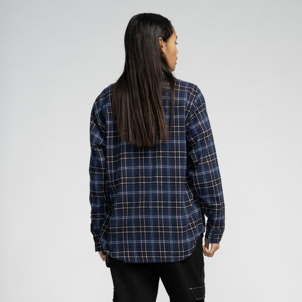 Santa Cruz Womens Shirt Portland Shirt - Blue Check - Skatewarehouse.co.uk