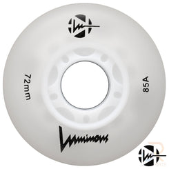 Luminous Led Inline Wheel (Set of 4 Wheels) - White - 72Mm/85A - Skatewarehouse.co.uk