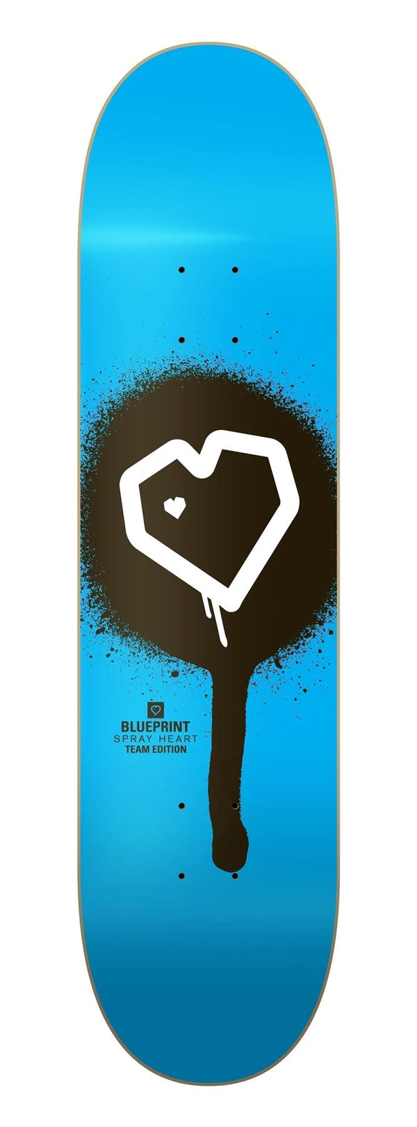 Blueprint Spray Heart Blue Skateboard Deck - 8.0
