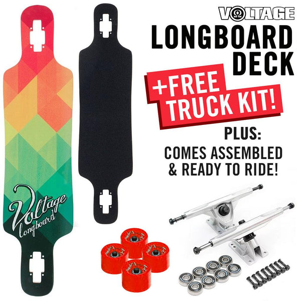 Voltage DT Longboard Decks PLUS FREE Truck Kit - 39.0