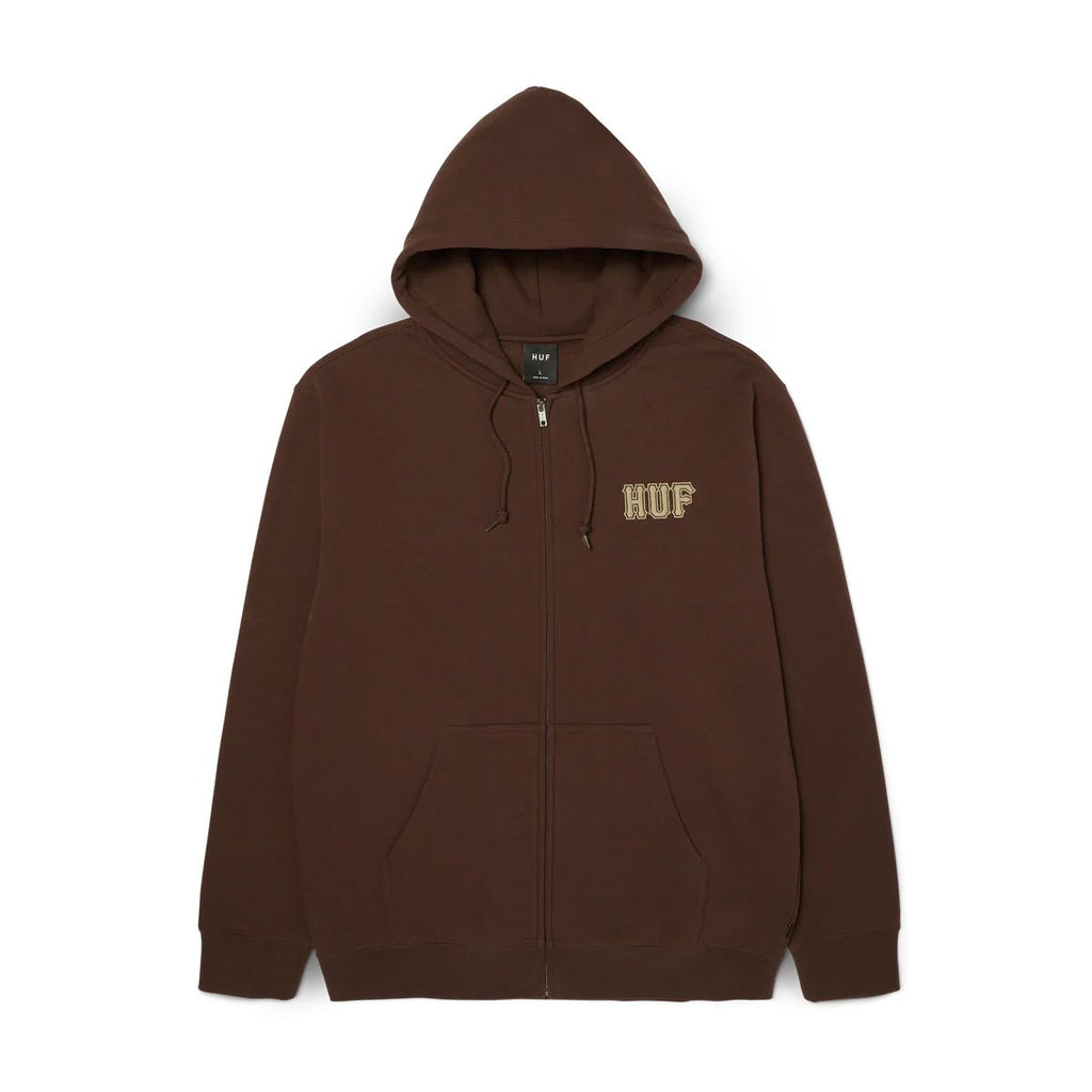 HUF Classic Logo F / Z Hoodie (Chocolate)