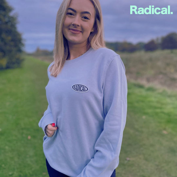 Radical. Logo Patch Unisex Sweatshirt - Lilac - Skatewarehouse.co.uk