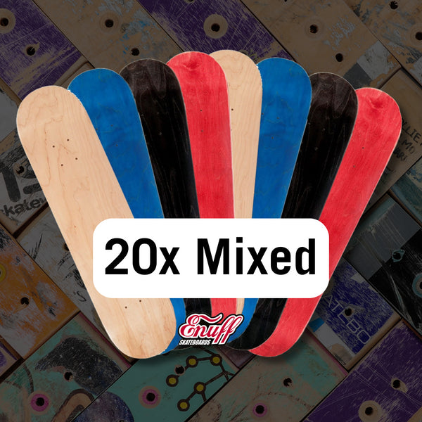 Enuff Blank Skateboard Decks - Assorted Colors & Sizes, Maple Wood, Perfect for Skating, Custom Art, DIY Projects, and Furniture - Skatewarehouse.co.uk