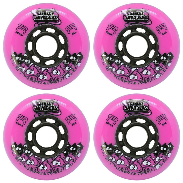 FR Street INVADER II Wheels - Pink - 80mm (Set of 4)