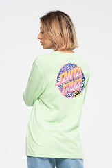 Santa Cruz Womens L/S T-Shirt Ocscure Dot L/S T-Shirt - Green Ash - Skatewarehouse.co.uk