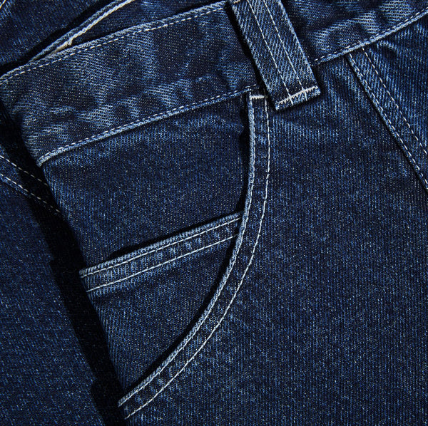 Jiro Shorts (Dark Blue w / White Stitching)