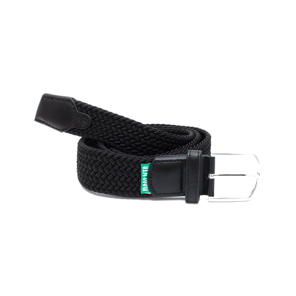 Magenta Braided Belt Black