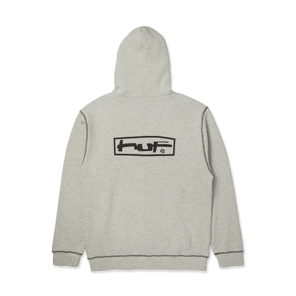 HUF Stretch F / Z Hoodie (Ash) - M