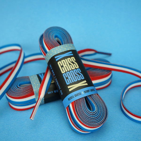 Criss Cross X Derby Laces - Trio - Blk / Grn / Red - 108