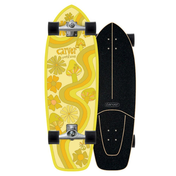 Carver Trippy Hippy - CX Surfskate Cruiser Skateboard - 9.875