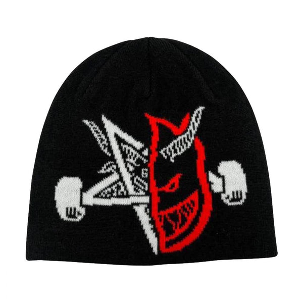 Thrasher Skully Beanie Thrash & Burn Black - O/S - Skatewarehouse.co.uk