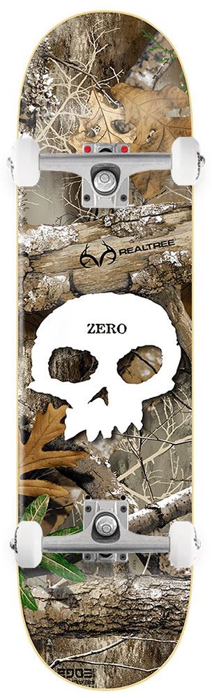 Zero x Realtree Skateboard Single Skull White x Venom Custom Complete Skateboard - 8.5" - Skatewarehouse.co.uk