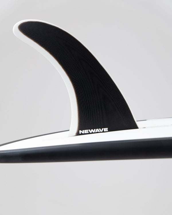 NewaveSurf Newave - Single Fin 10" - Black & White Skateboard Deck - 10.0"