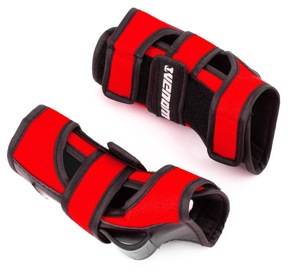 Venom Triple Knee/Elbow/Wrist Pad Set - Red Black - Skatewarehouse.co.uk