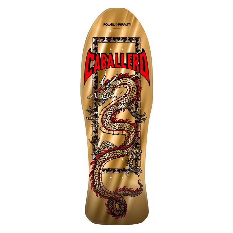 Powell-Peralta Steve Caballero • Chinese Dragon '' • Gold Foil • (Shape ) Skateboard Deck - 10.0" - Skatewarehouse.co.uk
