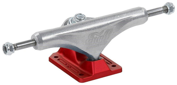 Enuff Decade Pro Satin Skateboard Trucks - Natural / Red - 129mm - Skatewarehouse.co.uk