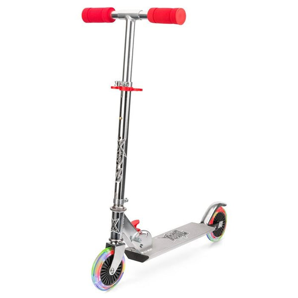 Xootz Folding Scooter Led Wheels - Red