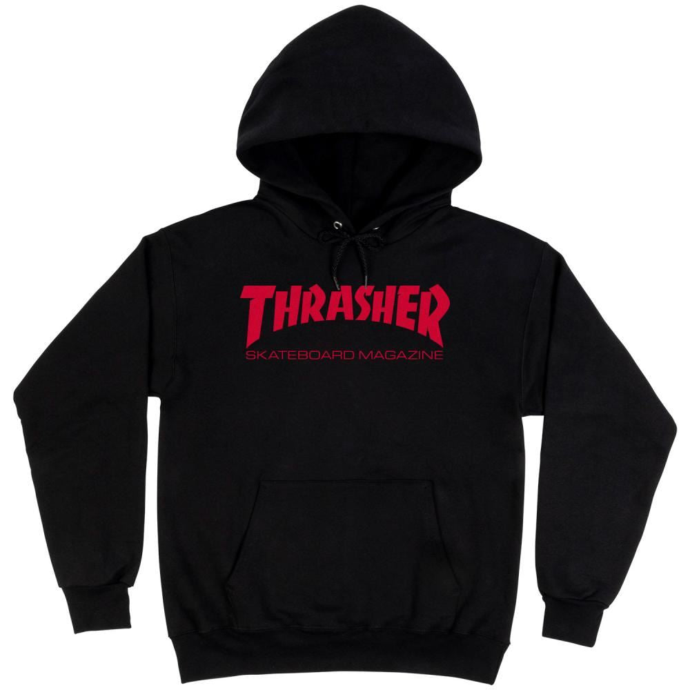 Thrasher Hoody Skate Mag - Black / Red - Skatewarehouse.co.uk