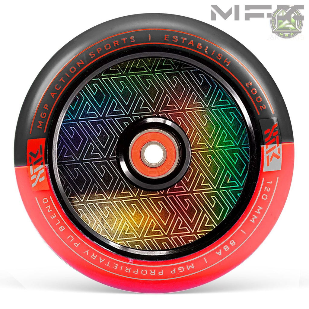 Madd Gear Mfx Corrupt Core 120Mm Wheels (2) - Black/Red - Skatewarehouse.co.uk