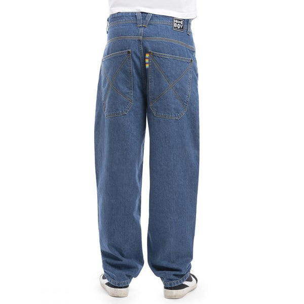 Homeboy Pant X-tra BAGGY Jeans - Washed Blue - Skatewarehouse.co.uk