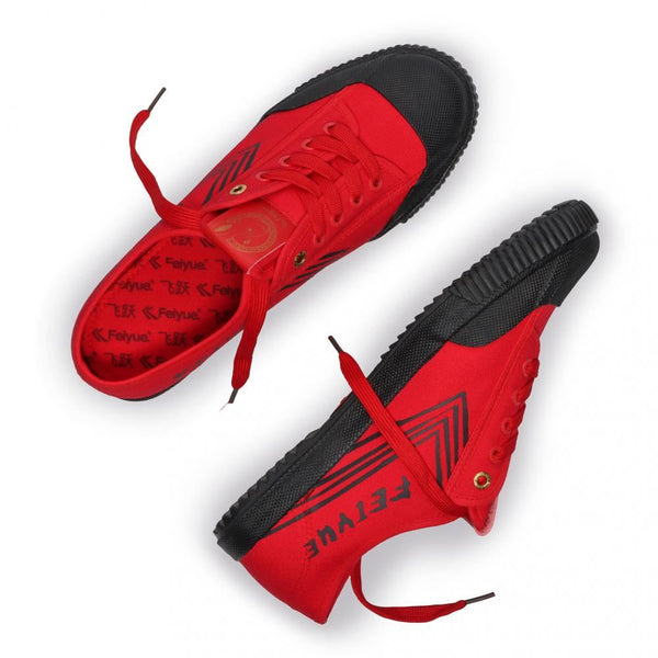 Feiyue Footwear Fe Lo 1920 CNY Canvas Martial Arts/Gym/Lifing Shoes - Red / Black / Gold - Skatewarehouse.co.uk