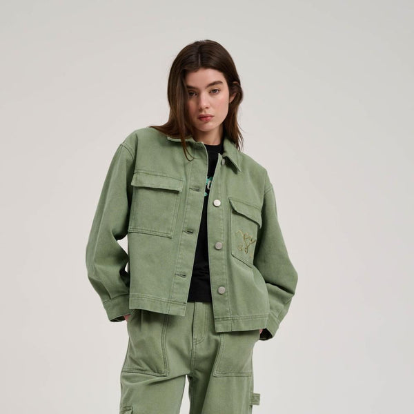 Santa Cruz Womens Jacket Asp Key Jacket - Pale Sage Wash - Skatewarehouse.co.uk