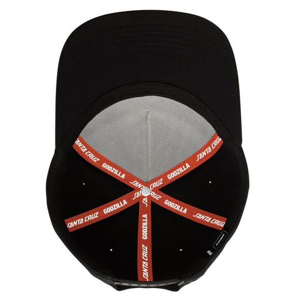 Santa Cruz Snapback Godzilla vs Santa Cruz Black - O/S - Skatewarehouse.co.uk