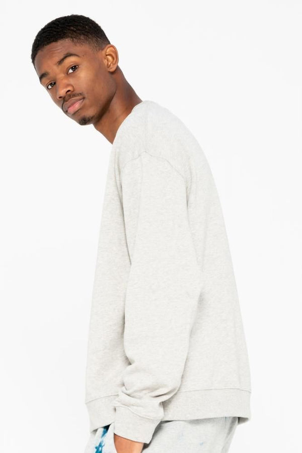 Santa Cruz Crew Empty Moon Dot Crew - Heather Grey - Skatewarehouse.co.uk