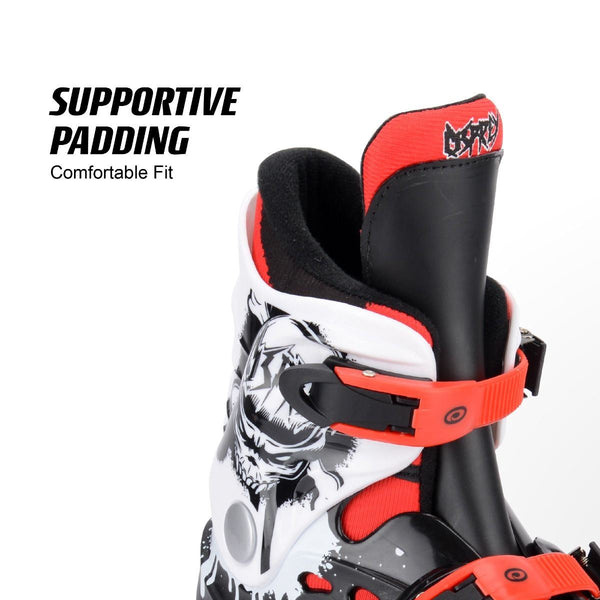 Osprey Adj Quad Skate - Skull - 1-4 (33-37)