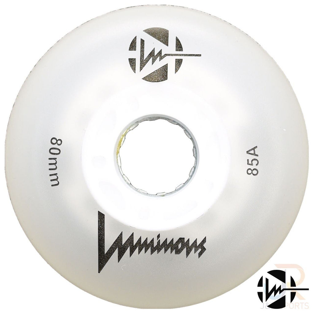Luminous Led Inline Wheel (Set of 4 Wheels) - White - 80Mm/85A - Skatewarehouse.co.uk
