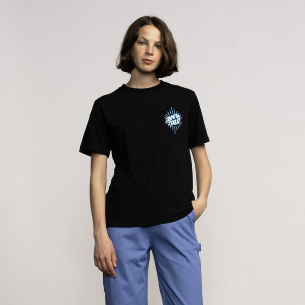 Santa Cruz Womens T-Shirt Wonder Dot T-Shirt - Black - Skatewarehouse.co.uk