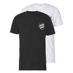 Santa Cruz T-Shirt Opus Dot Chest T-Shirt (2 Pk) - White & Black