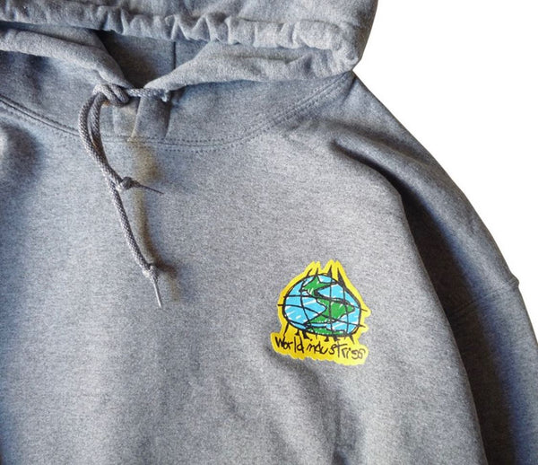 Dear Skating WORLD Hoodie Heather Grey - Skatewarehouse.co.uk