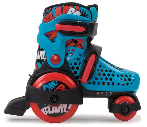 SFR Stomper Adjustable Children's Quad Skates - Blue / Black - Skatewarehouse.co.uk