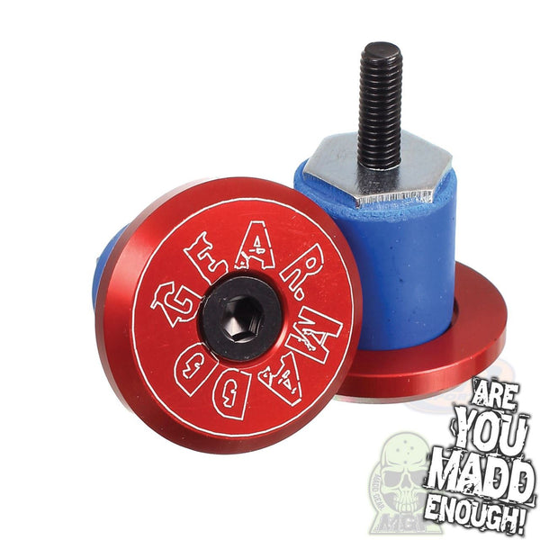 Madd Gear Mgp Bar Ends (Pair) - Red - Skatewarehouse.co.uk
