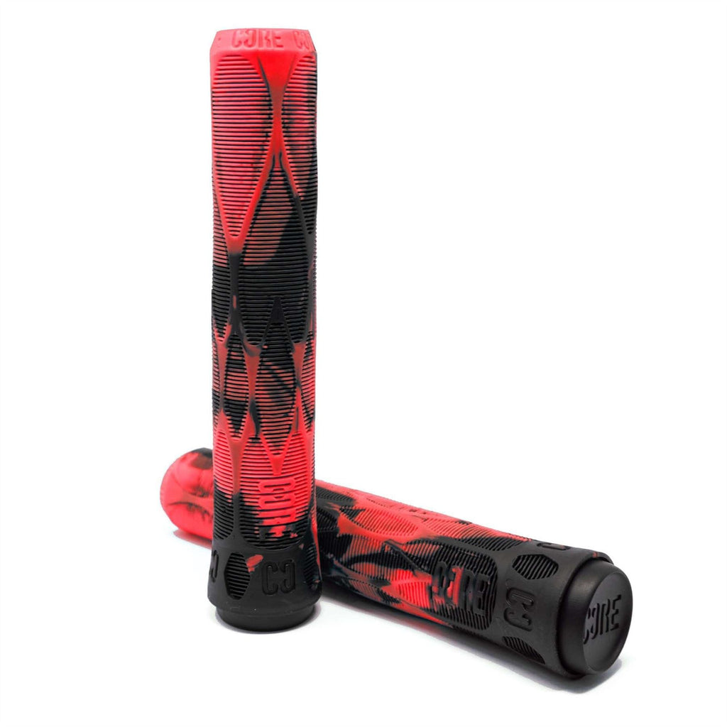 CORE Pro Handlebar Grips, Soft 170mm - Lava (Red/Black) - Skatewarehouse.co.uk