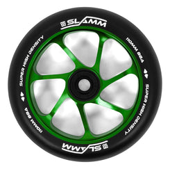 Slamm 110mm Team Wheels - Black / Green - 110mm - Skatewarehouse.co.uk
