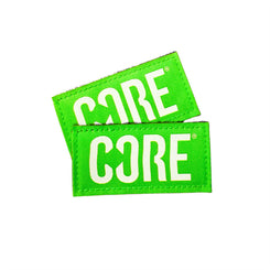 CORE Velcro Knee Pad Tags (Pair) - Neon Green